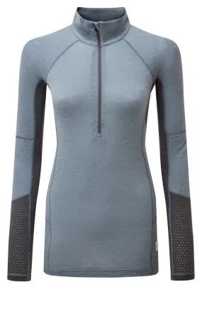 Goldhill 125 Zoned 1/4 Zip Baselayer - Storm Blue/Ash