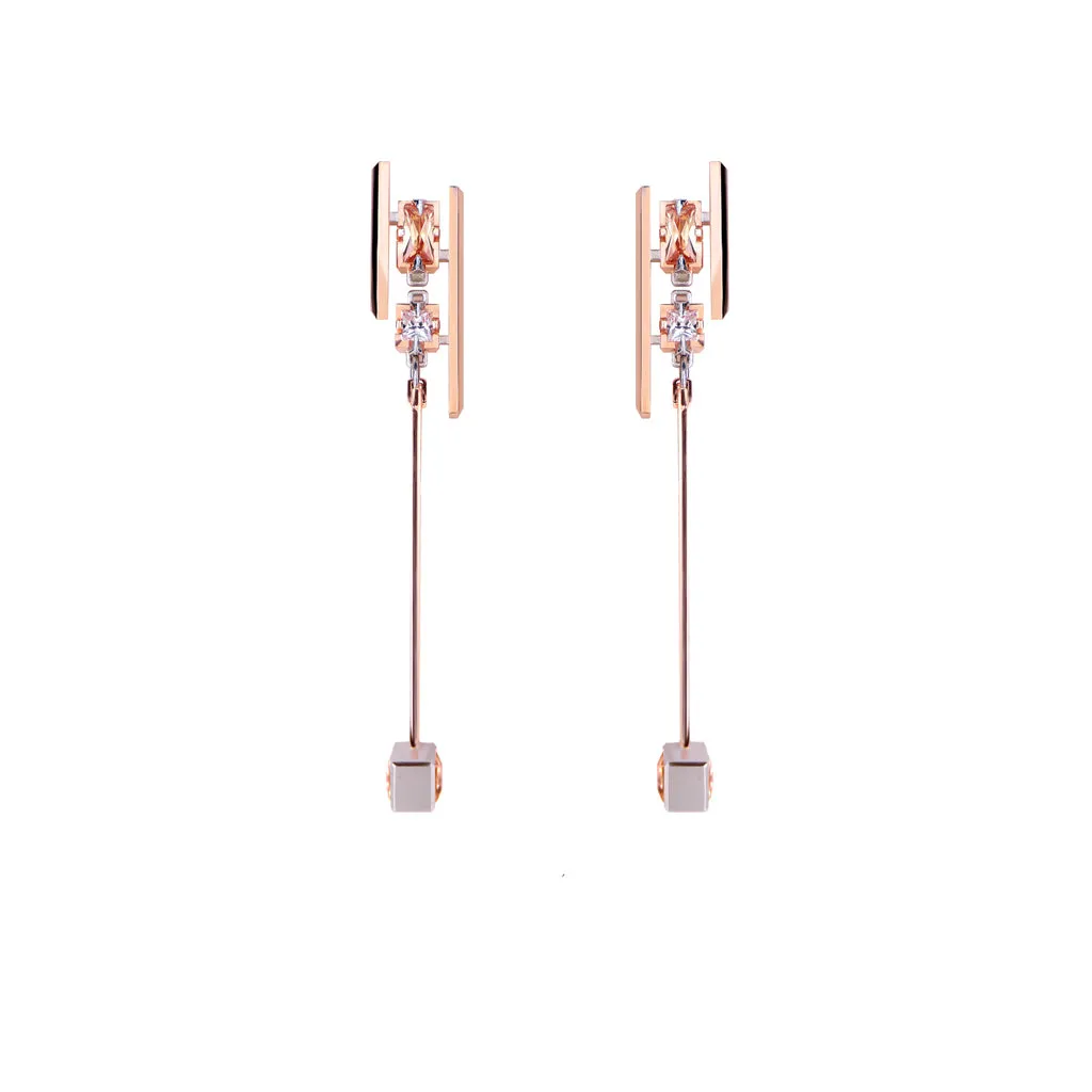 Grand Pilot Earrings [Champagne gems]