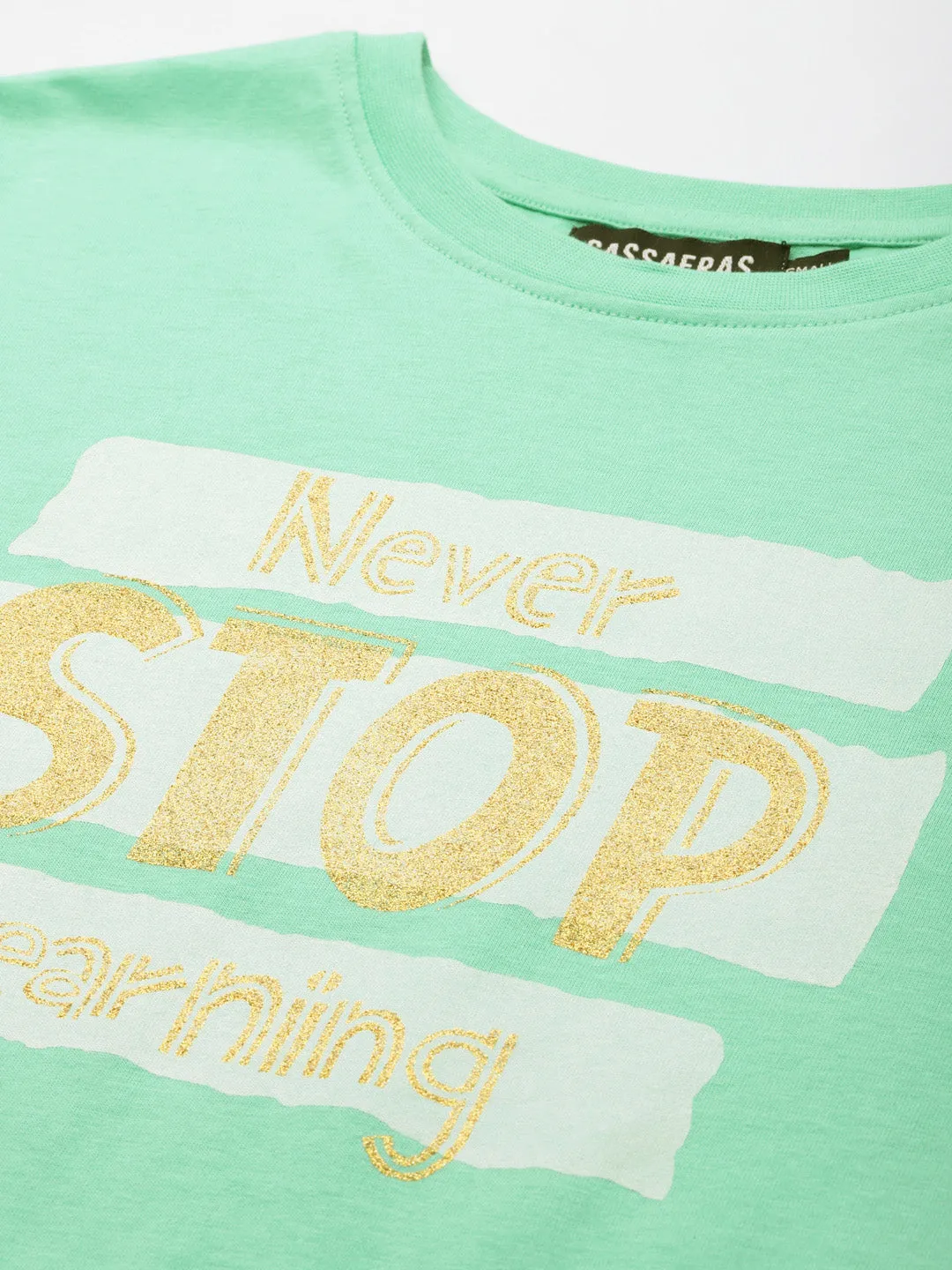 Green Never-Stop-Learning T-Shirt