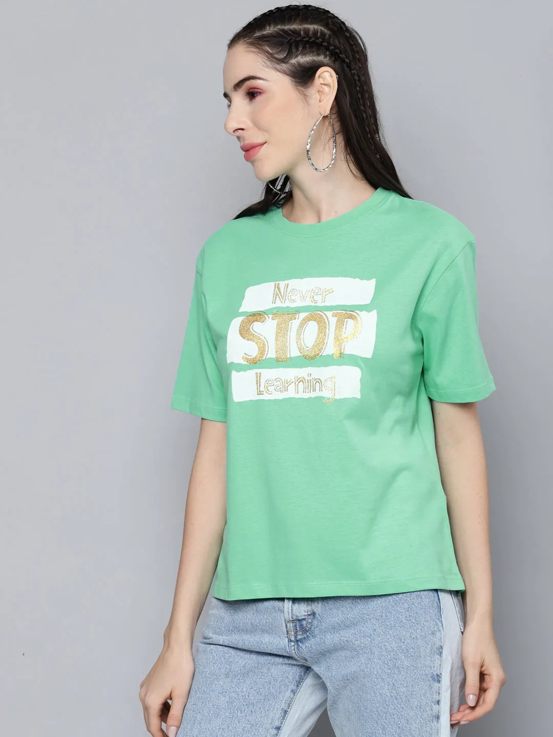 Green Never-Stop-Learning T-Shirt