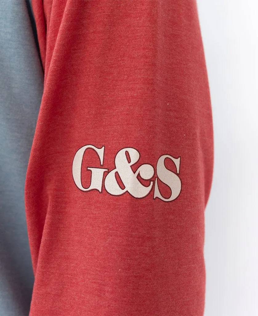 GS LS Corp Raglan Tee | Sea Blue Marle