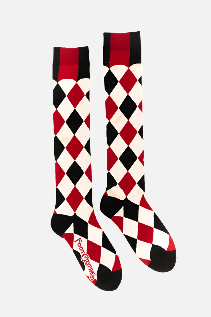 Haunting Harlequin Knee High Socks