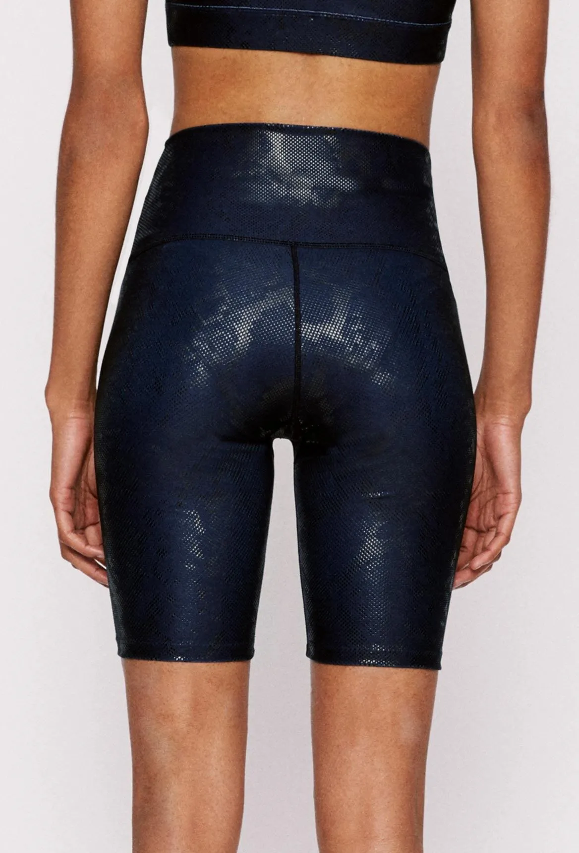 High-Waist Kurt Short Blue Black Viper Foil