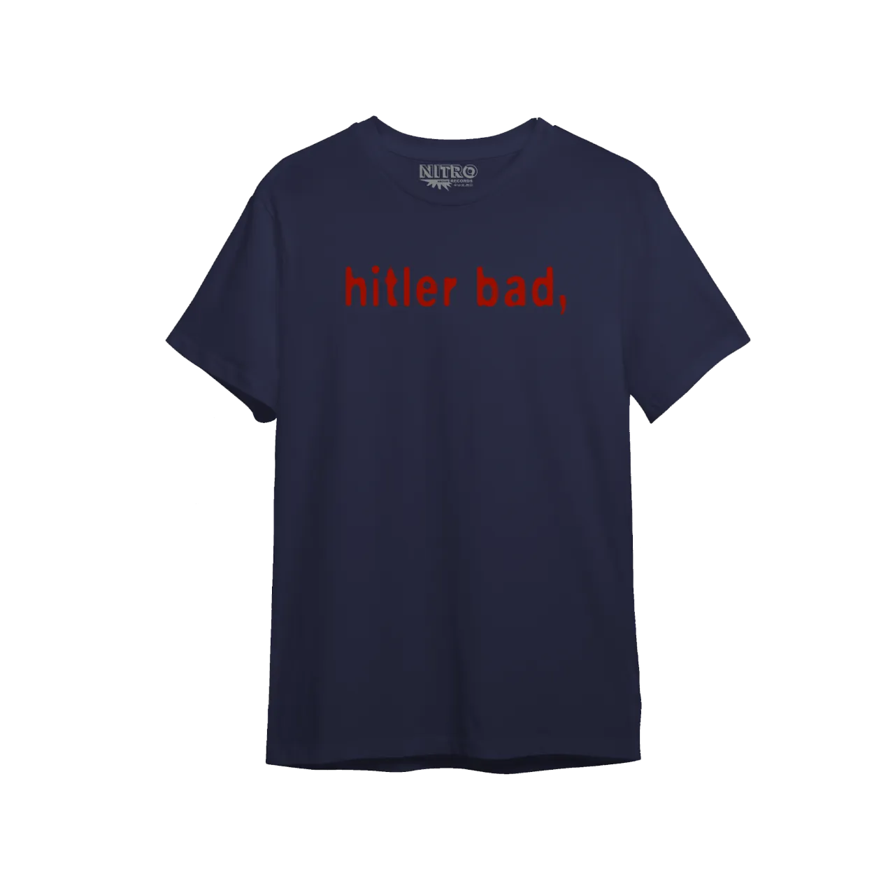 Hitler Bad, Vandals Good (Navy/Red T-Shirt)