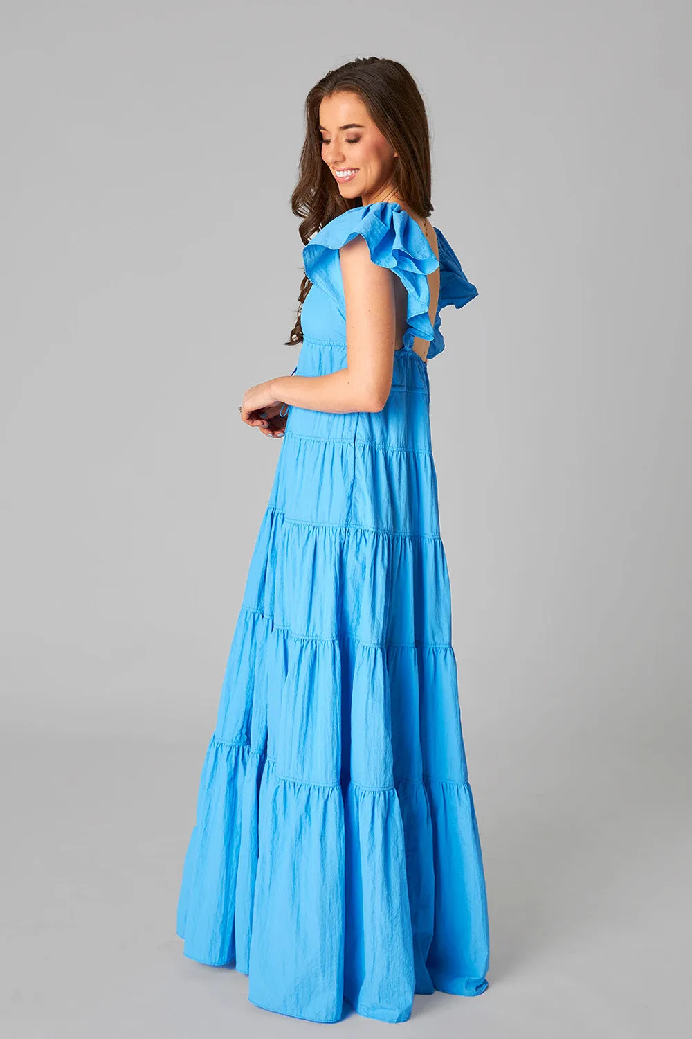 Holland Tiered Maxi Dress - Aquatic