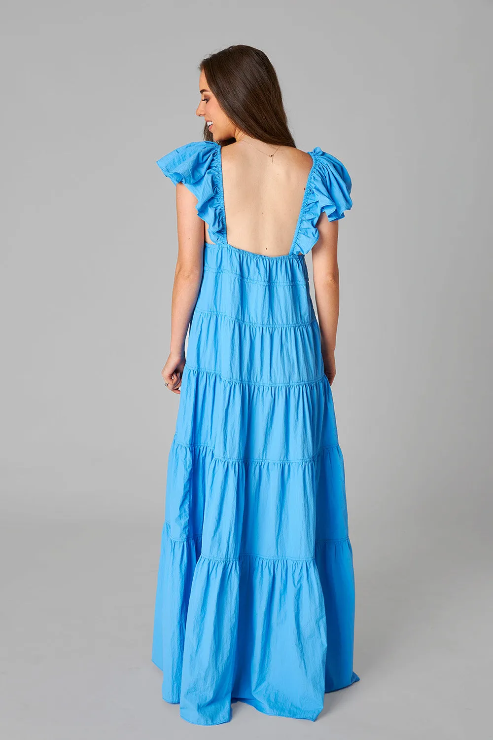 Holland Tiered Maxi Dress - Aquatic