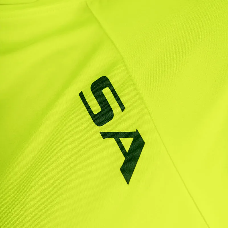 Hooded Performance Long Sleeve Shirt | Safety Yellow | SA Logo