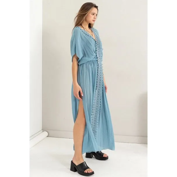 Iceburg Blue Midi Coverup Dress