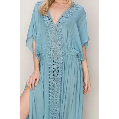 Iceburg Blue Midi Coverup Dress