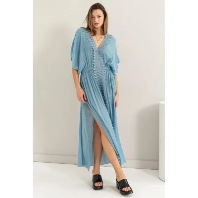 Iceburg Blue Midi Coverup Dress