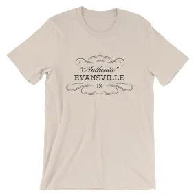 Indiana - Evansville IN - Short-Sleeve Unisex T-Shirt - "Authentic"