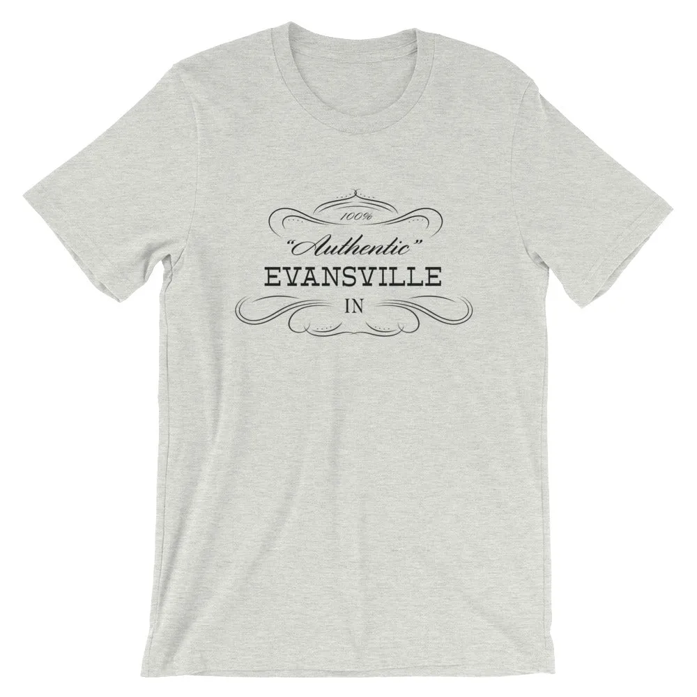 Indiana - Evansville IN - Short-Sleeve Unisex T-Shirt - "Authentic"