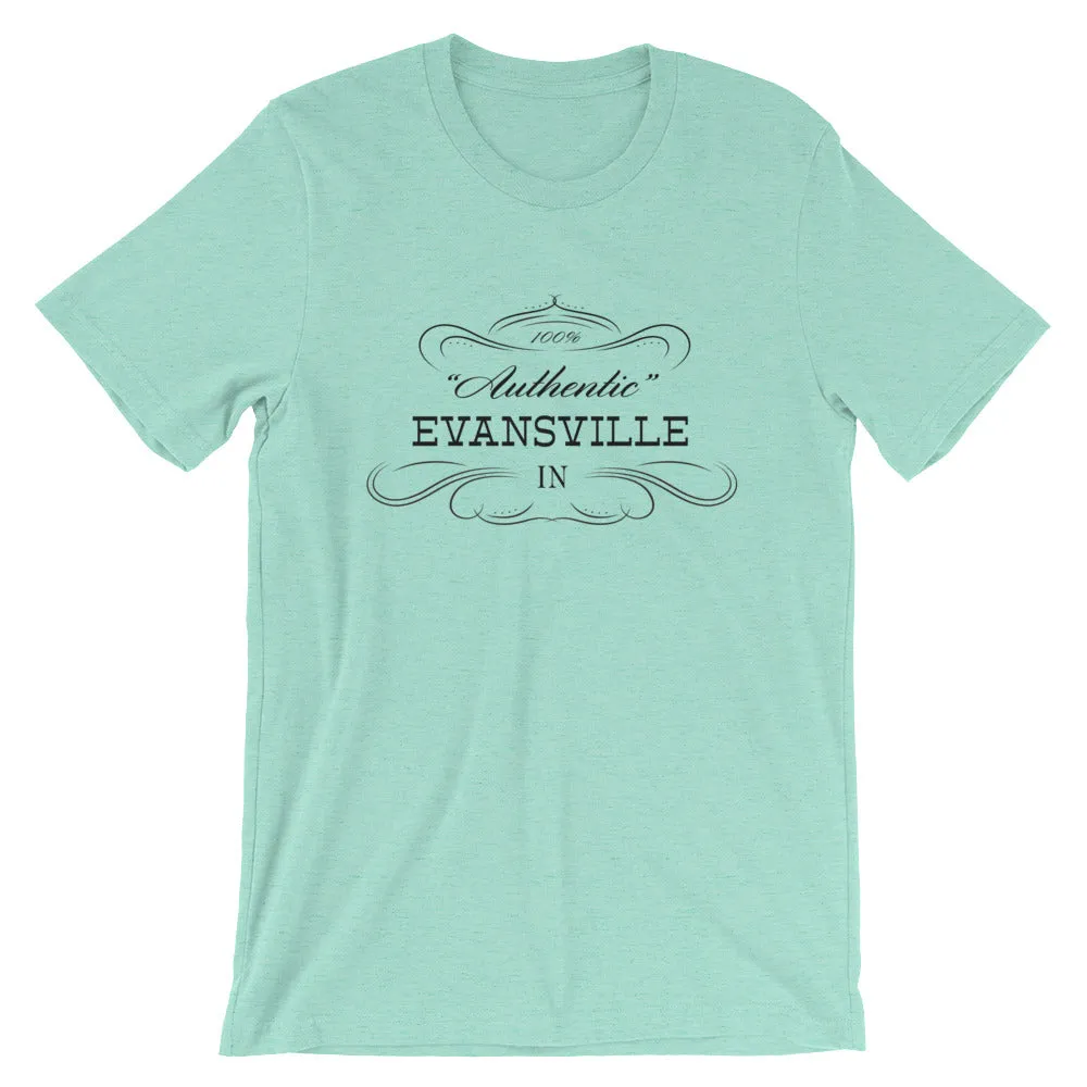 Indiana - Evansville IN - Short-Sleeve Unisex T-Shirt - "Authentic"