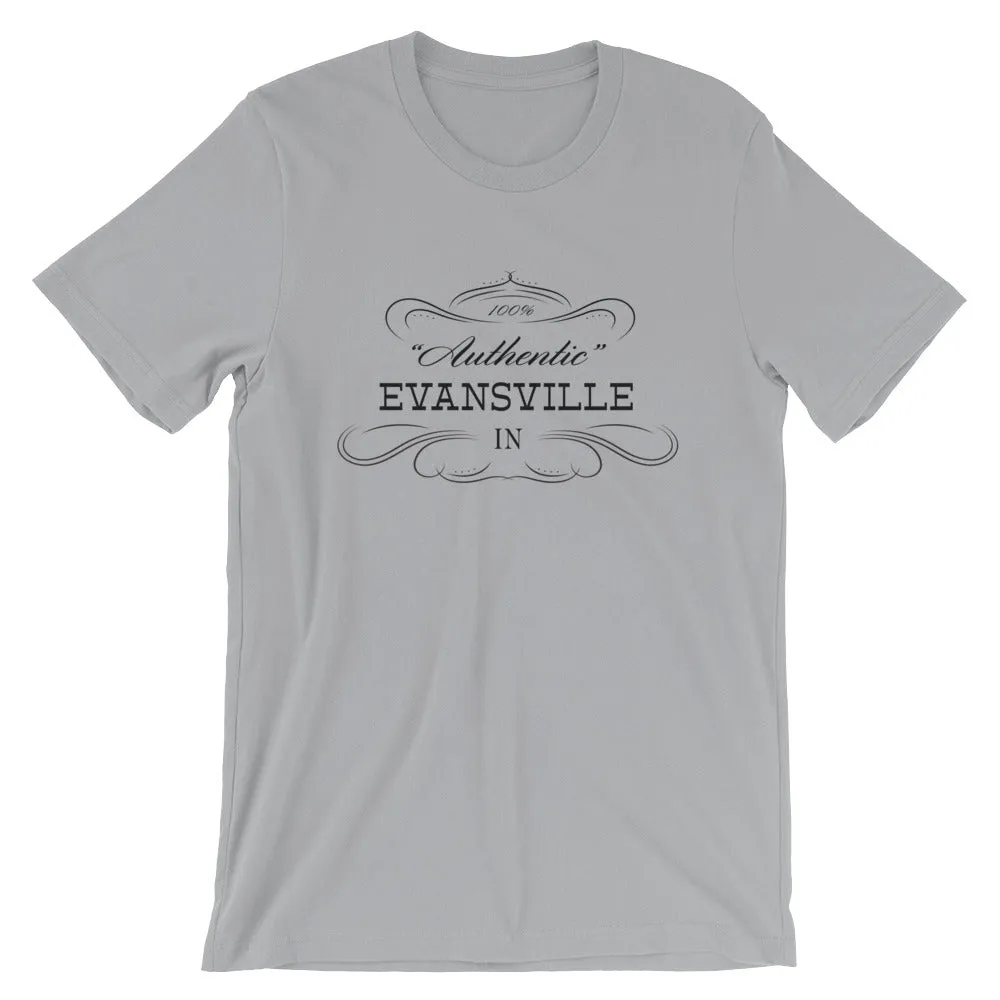 Indiana - Evansville IN - Short-Sleeve Unisex T-Shirt - "Authentic"