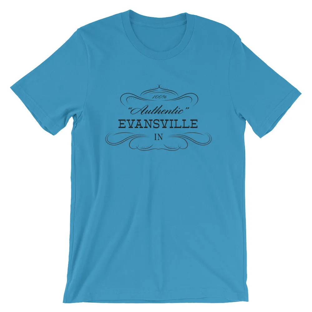 Indiana - Evansville IN - Short-Sleeve Unisex T-Shirt - "Authentic"