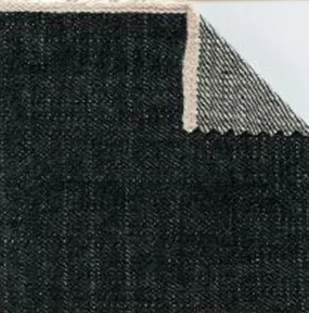 Japanese Selvedge Loomstate Denim Fabric / Black (Japan Yoshiwa)