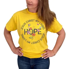 Jesus Christ My Living Hope Floral T-Shirt