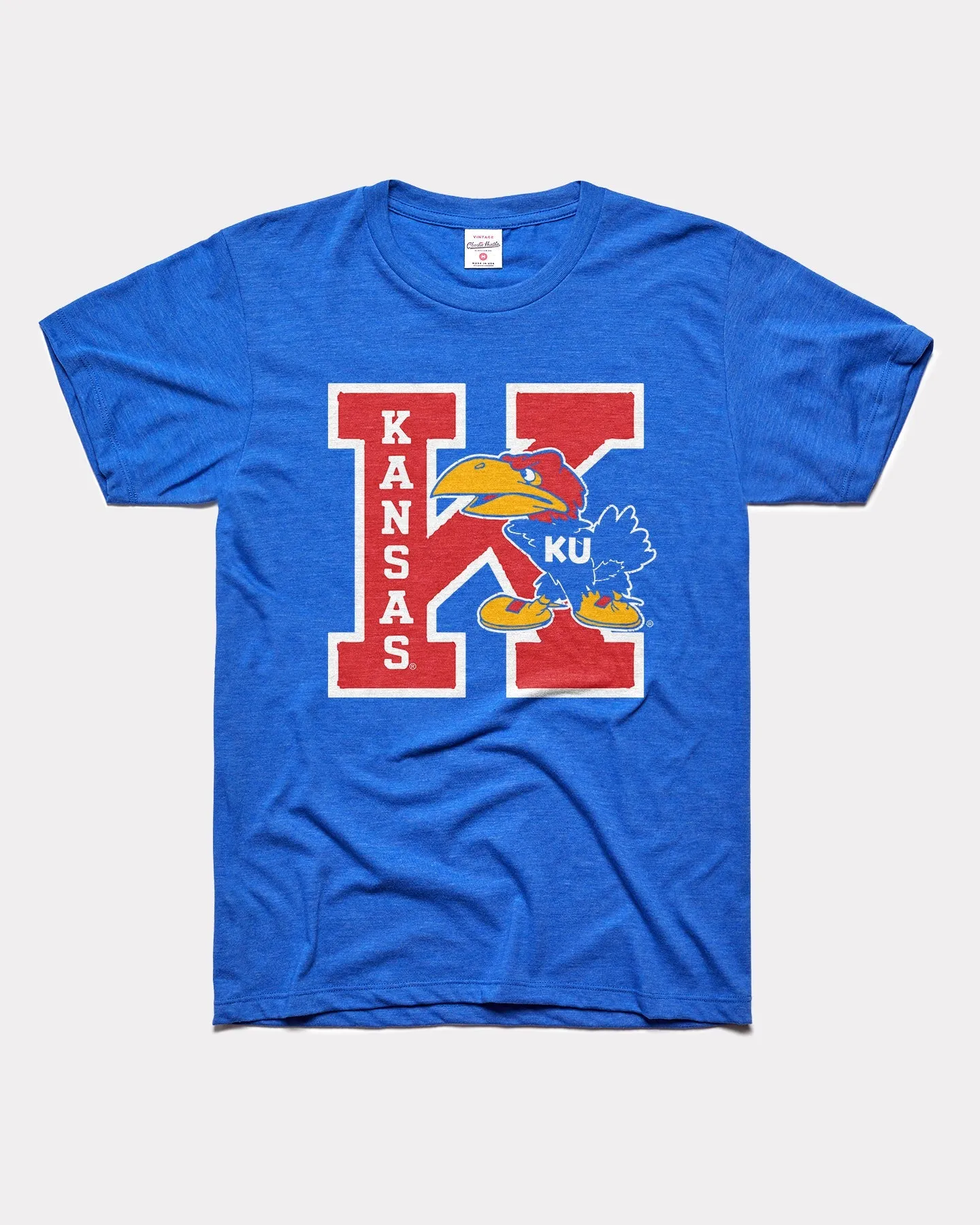 Kansas Jayhawks Block K Warhawk Royal Blue T-Shirt