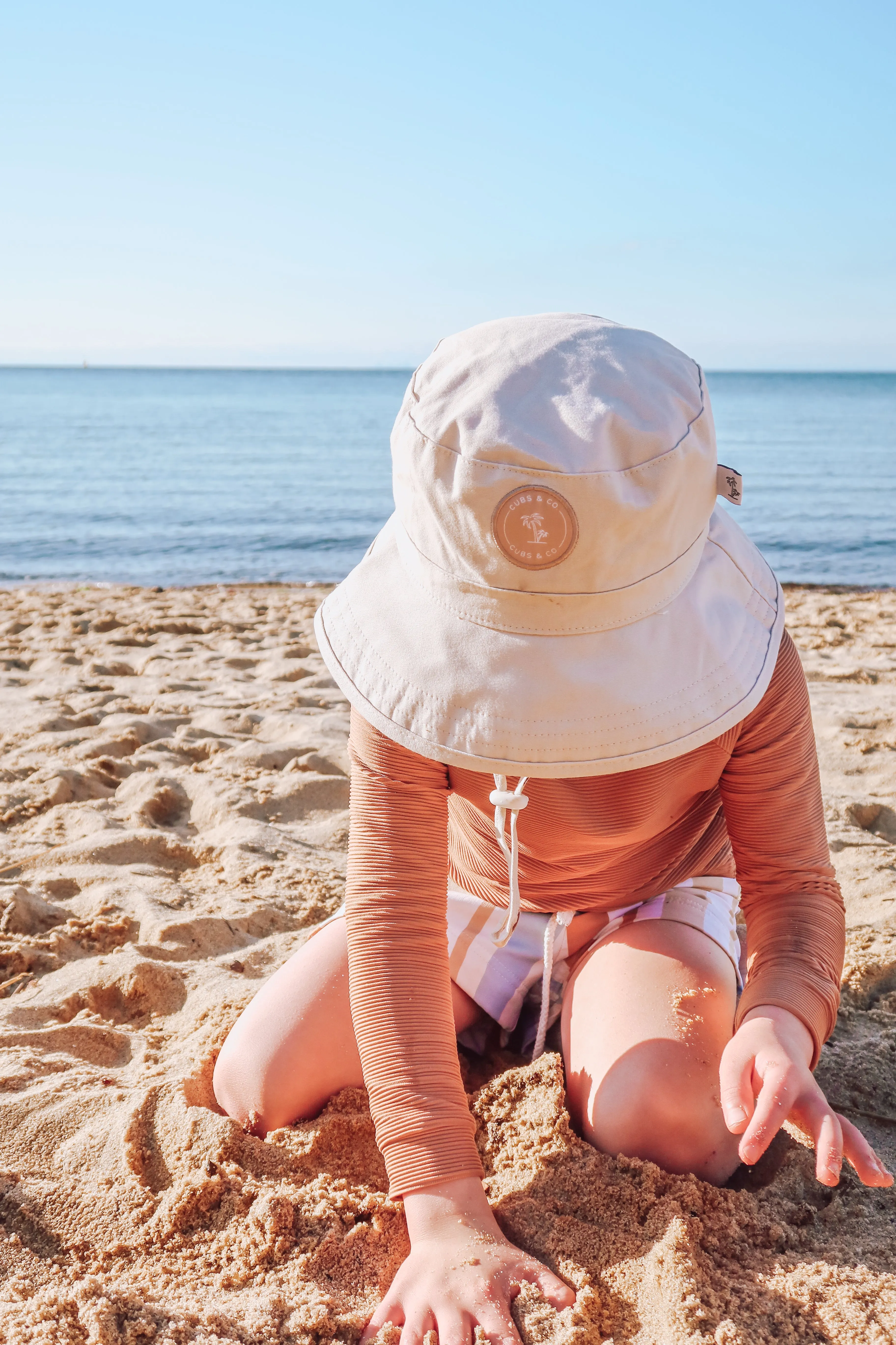 Kids Bucket Hat UPF50  Taupe (1-7 years)