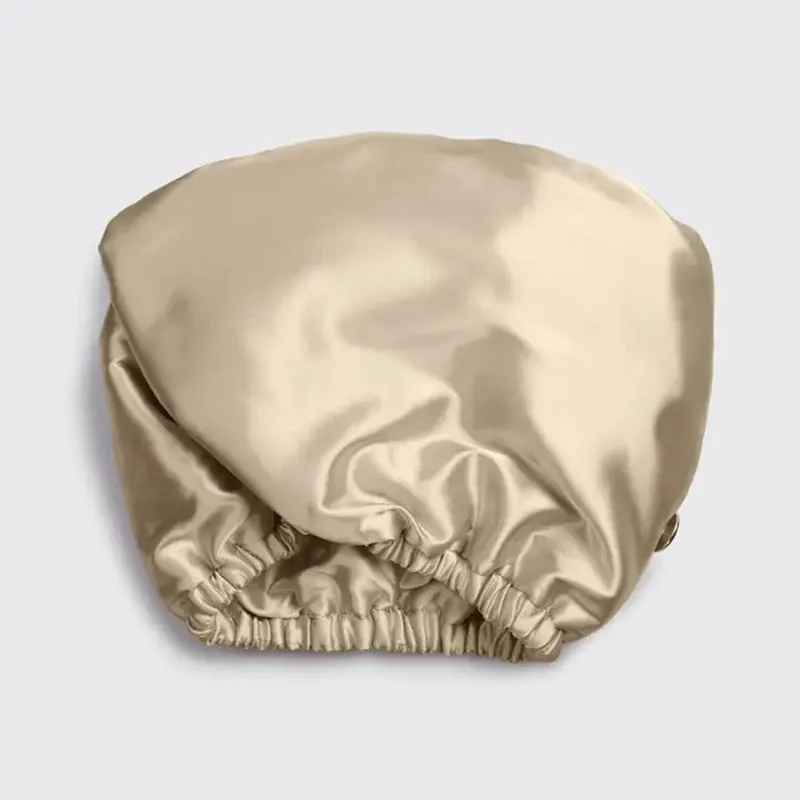 KITSCH | Satin-Wrapped Hair Towel - Champagne