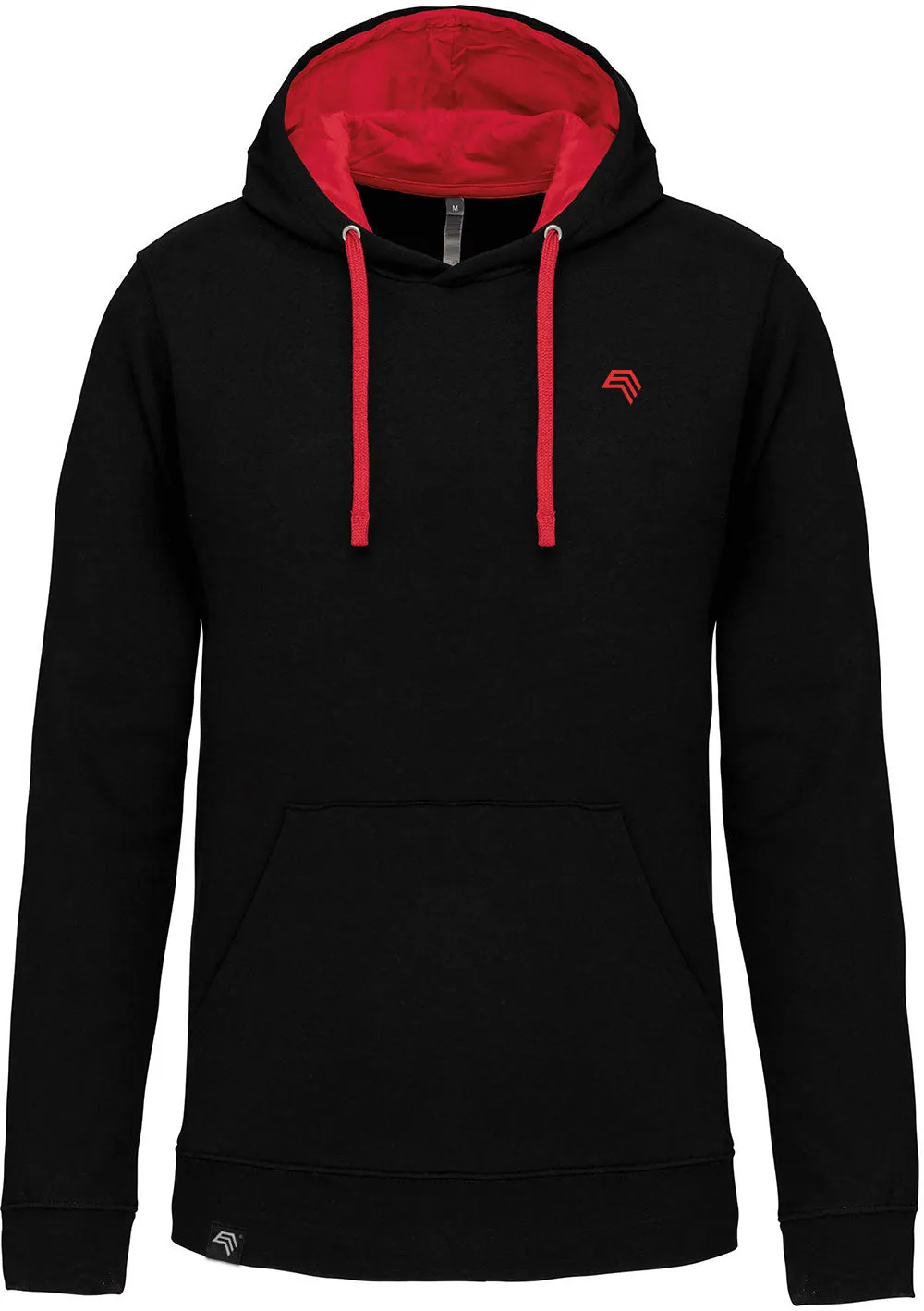 KRB K446 ― Bi-Color Hoodie Sweatshirt - Schwarz / Rot