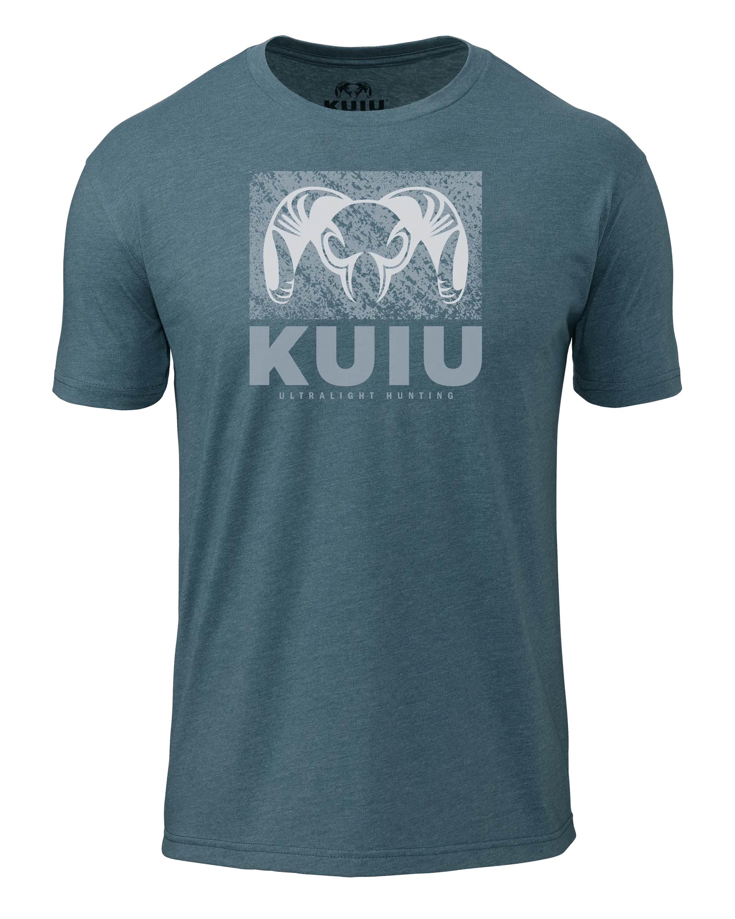 KUIU Distressed Box Logo T-Shirt | Indigo