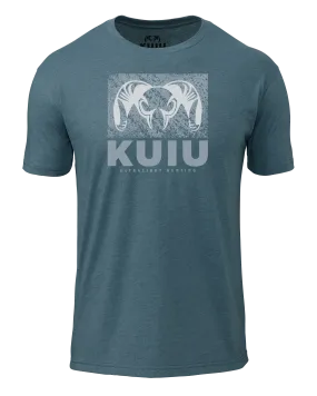 KUIU Distressed Box Logo T-Shirt | Indigo