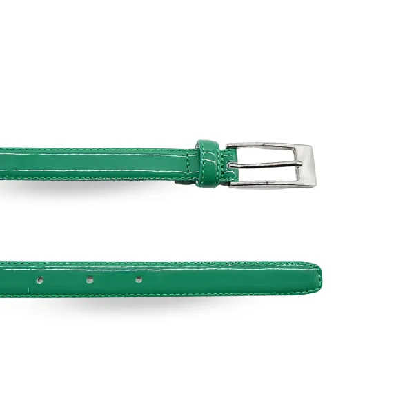 LACEY - Womens Emerald Green Patent Leather Belt