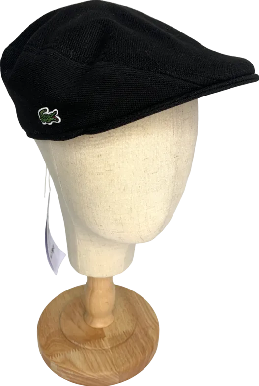 Lacoste Black Flat Cap One Size