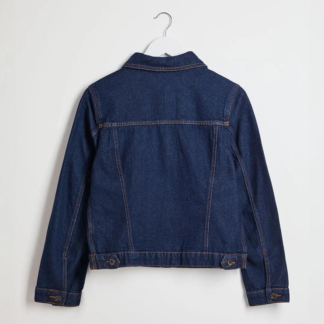 Ladies Dark Blue Denim Jacket