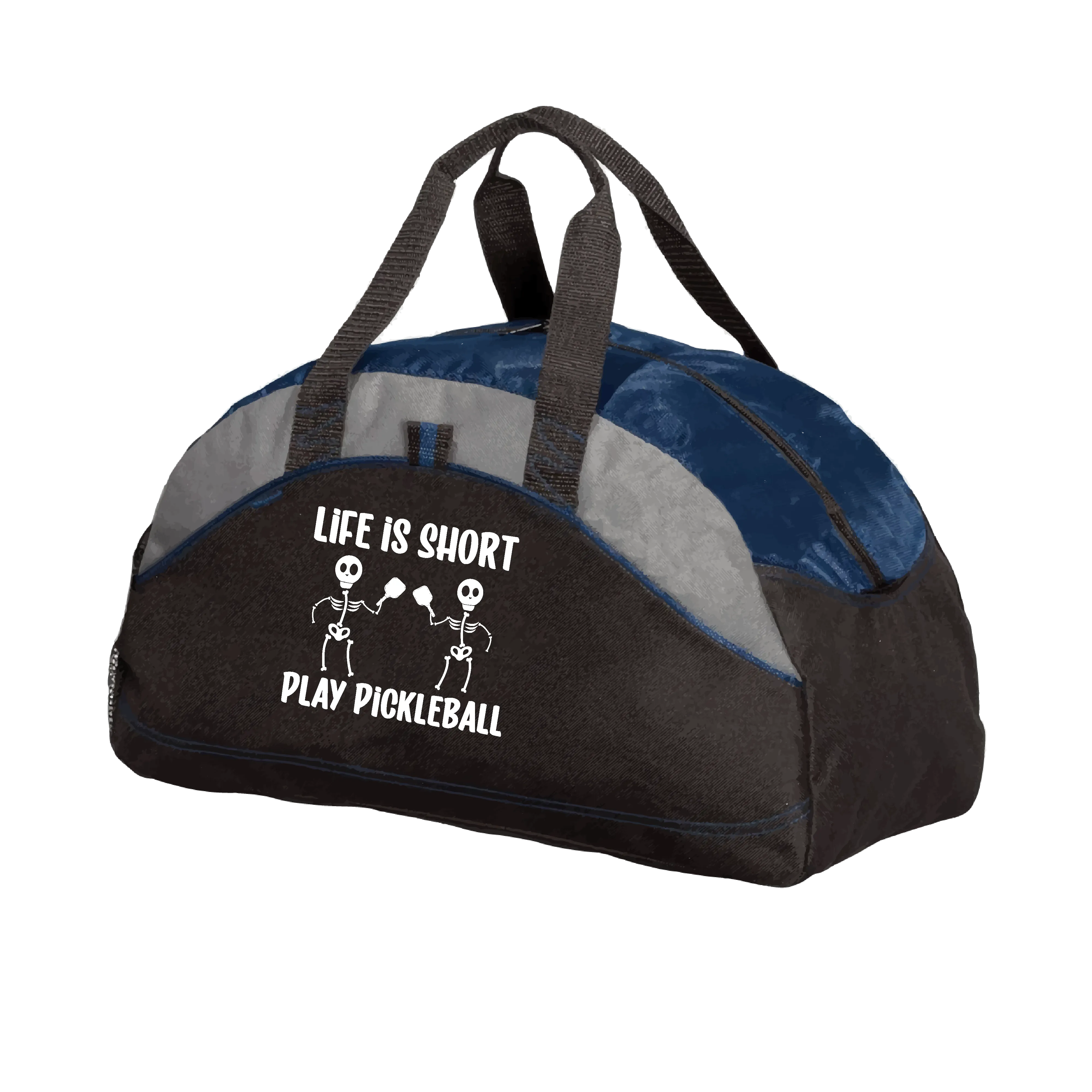 Life is Short Skeletons | Pickleball Sports Duffel | Medium Size Court Bag