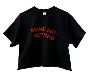 Make Art, Not War Black Unisex Cropped Tee