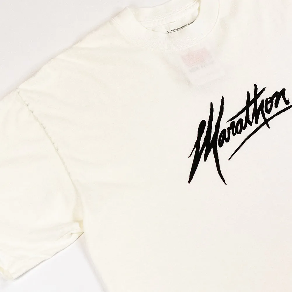 Marathon Script Signature T-shirt - Bone/Black