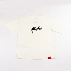 Marathon Script Signature T-shirt - Bone/Black