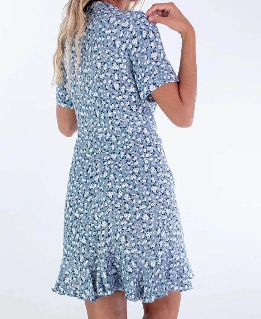 Mary Dress | Blue Daisy