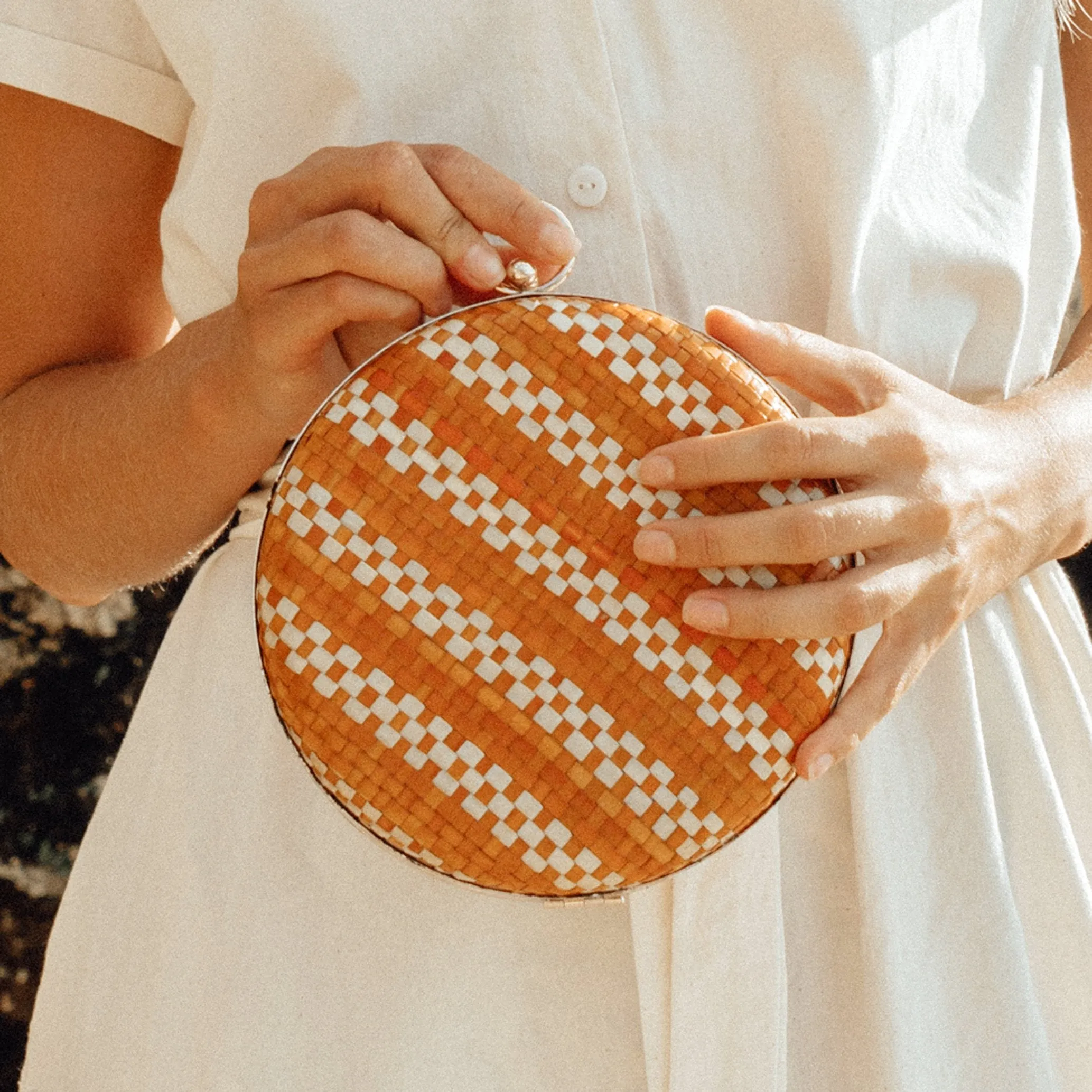 Matta Marie Handwoven Straw Clutch