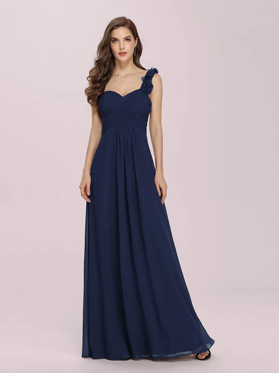 Maxi Long One Shoulder Chiffon Bridesmaid Dresses for Wholesale