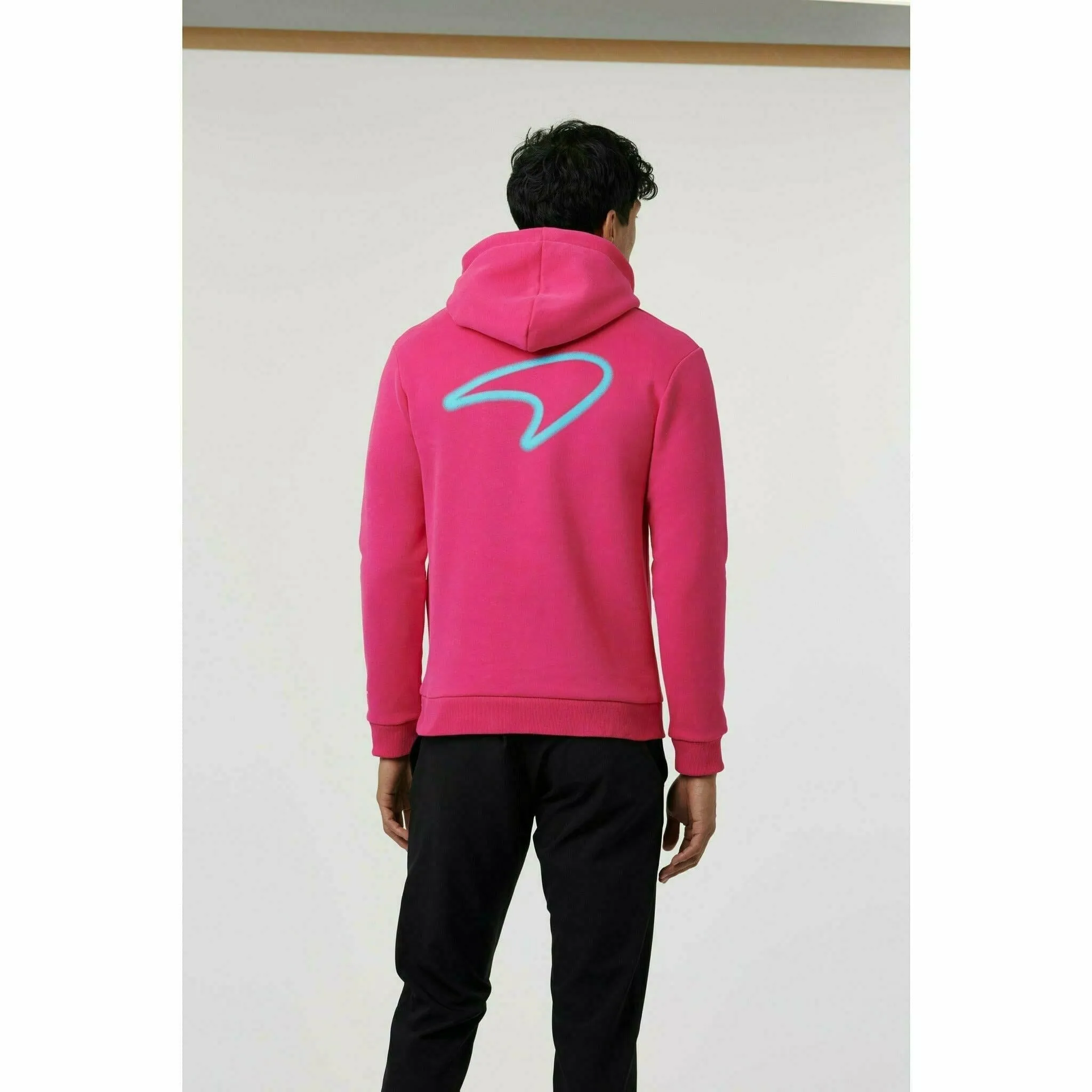 McLaren F1 Men's Miami Neon Graphic Hoodie -Black/White/Vice Blue/Beetroot Purple