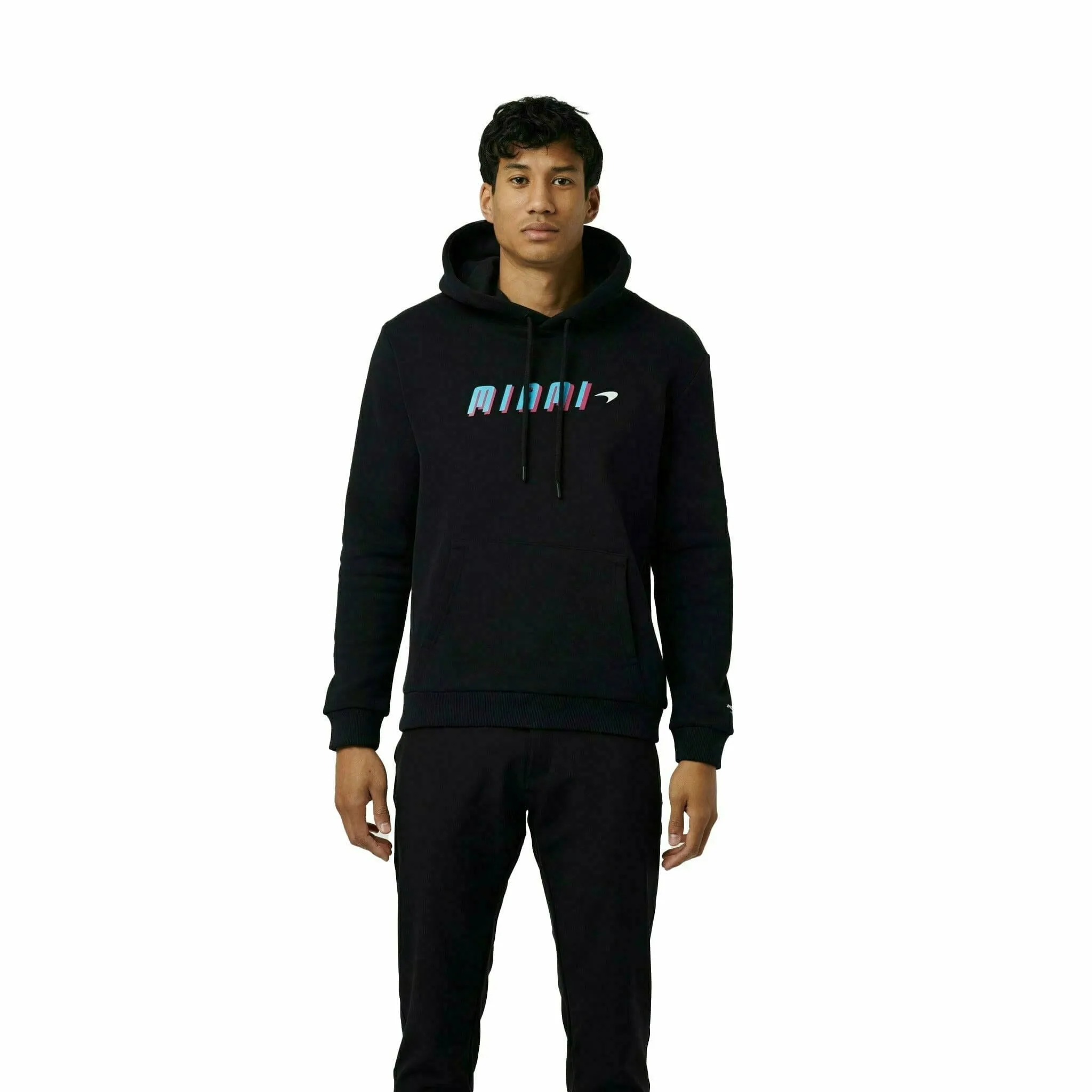 McLaren F1 Men's Miami Neon Graphic Hoodie -Black/White/Vice Blue/Beetroot Purple