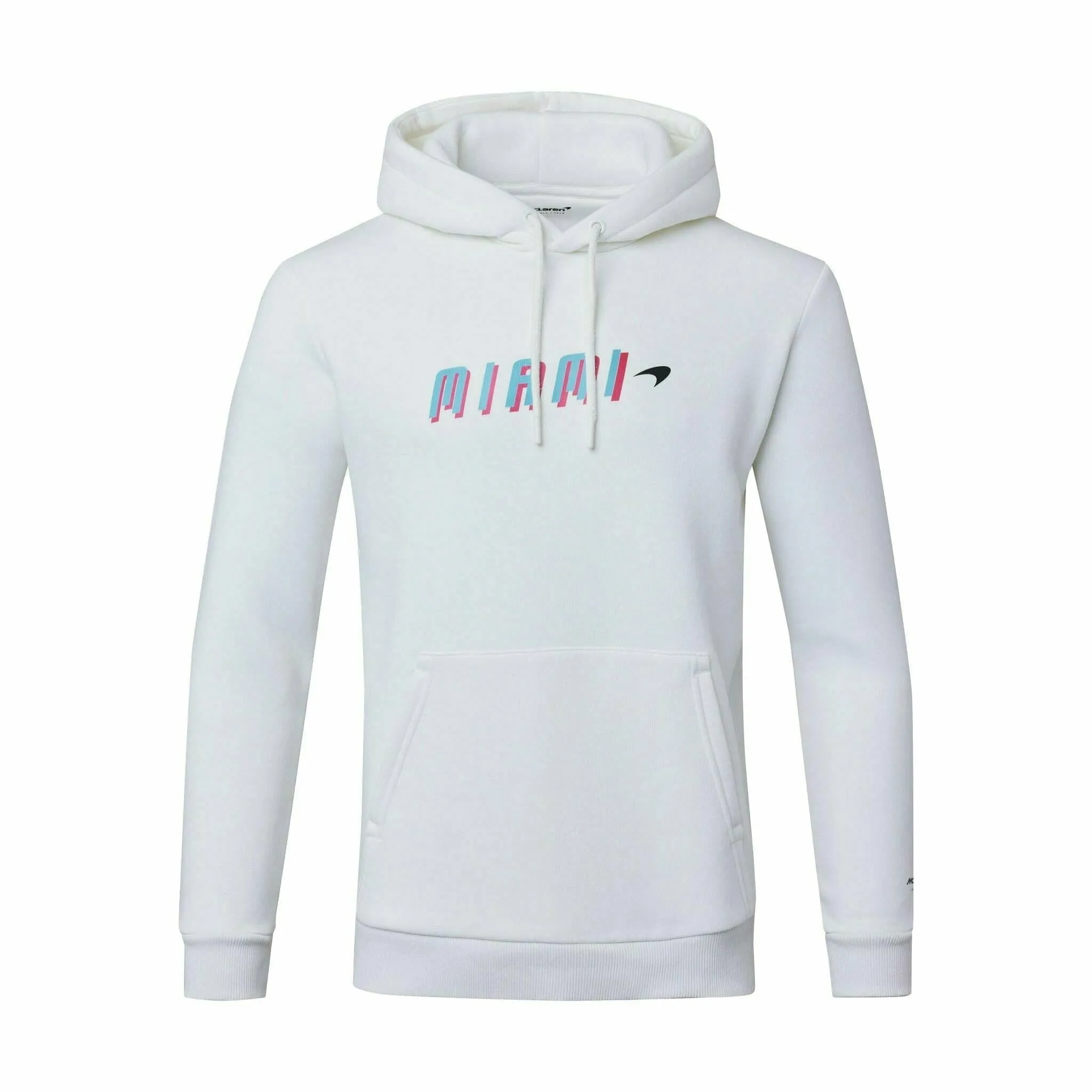 McLaren F1 Men's Miami Neon Graphic Hoodie -Black/White/Vice Blue/Beetroot Purple