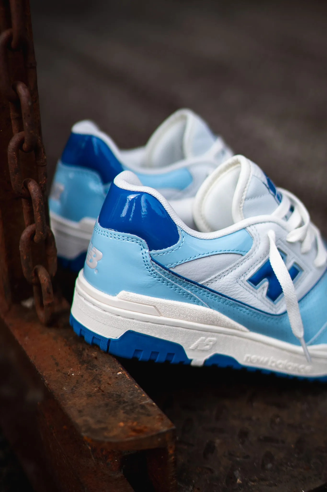 Mens New Balance 550 (White/Powder Blue) - BB550YKE