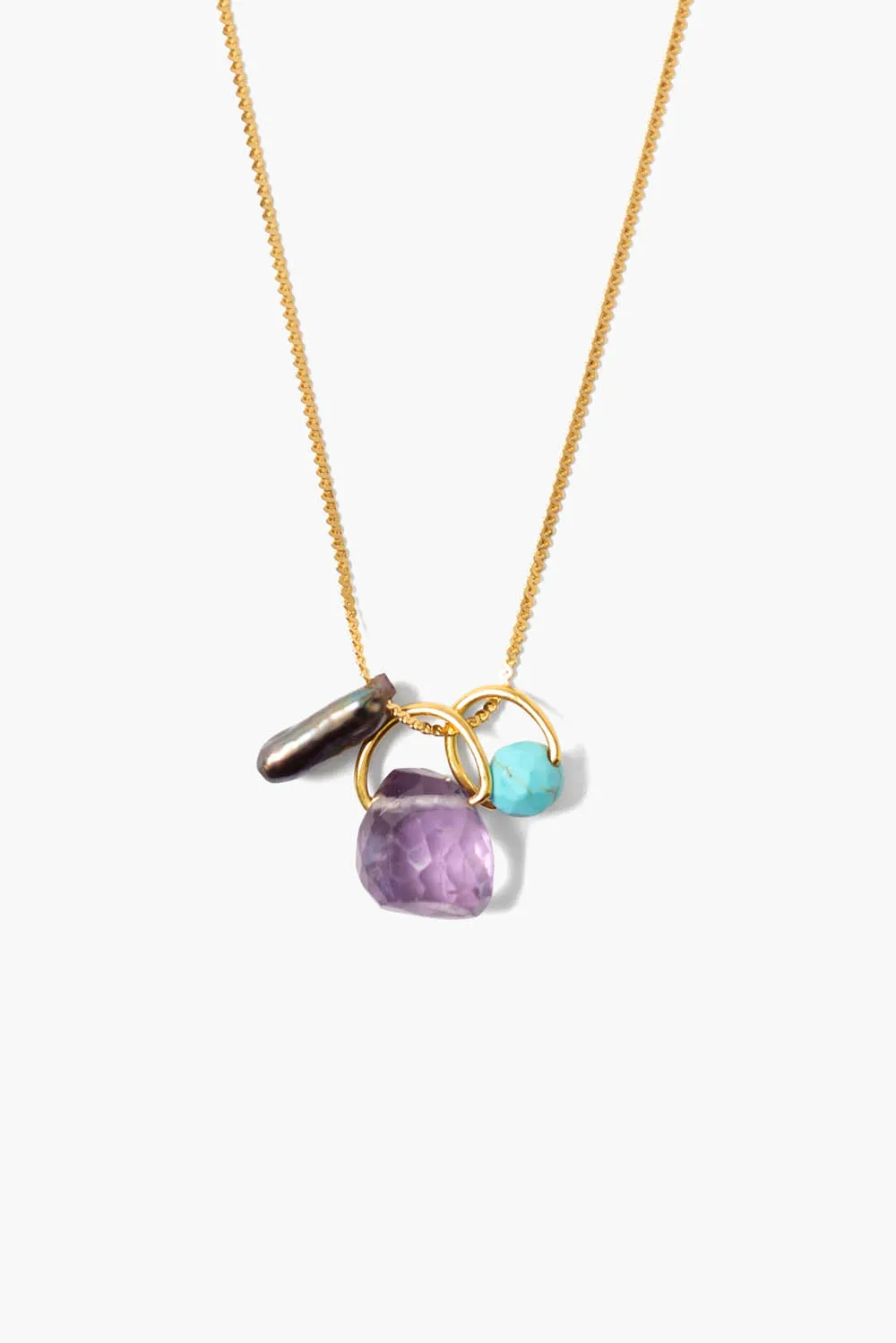 Meridian Necklace Amethyst Mix