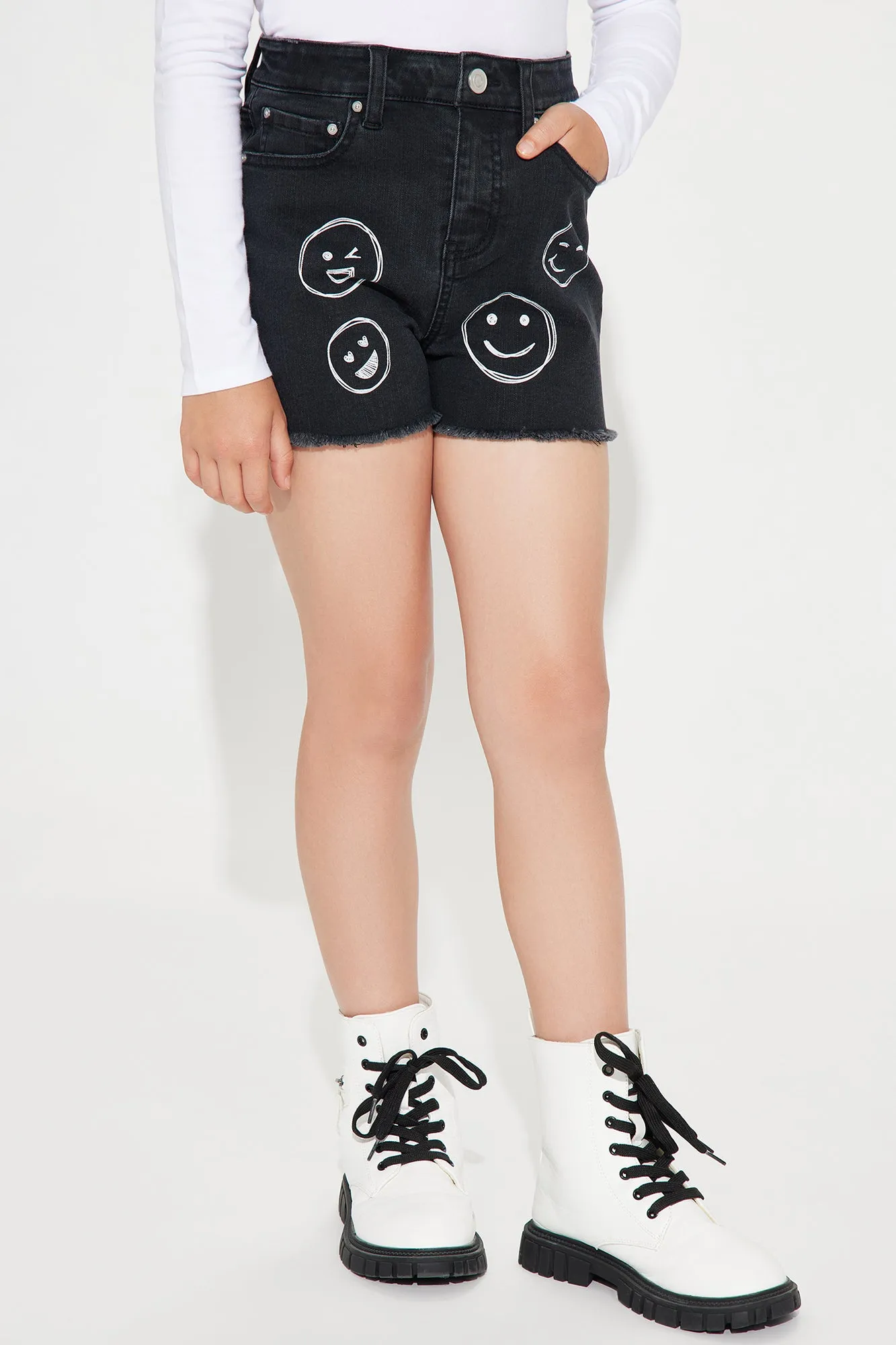 Mini Spreading The Joy Denim Short - Black