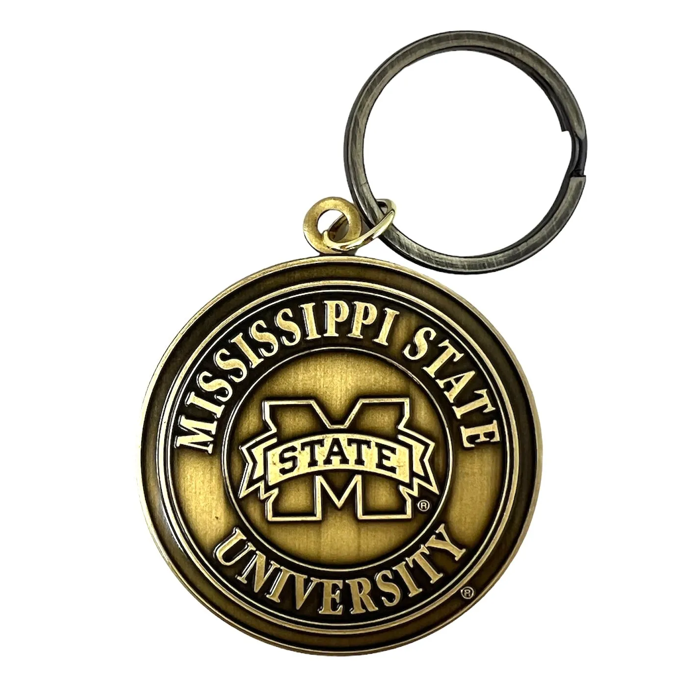 Mississippi State Brass 2" Key Tag