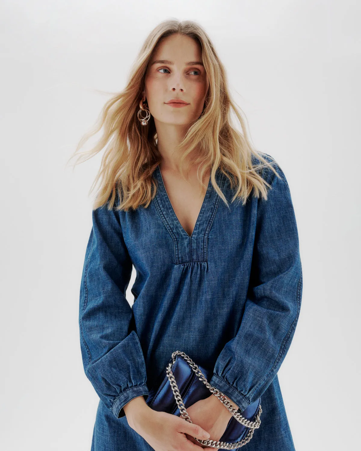 MOLIIN ALBERTA DENIM DRESS BEACON BLUE