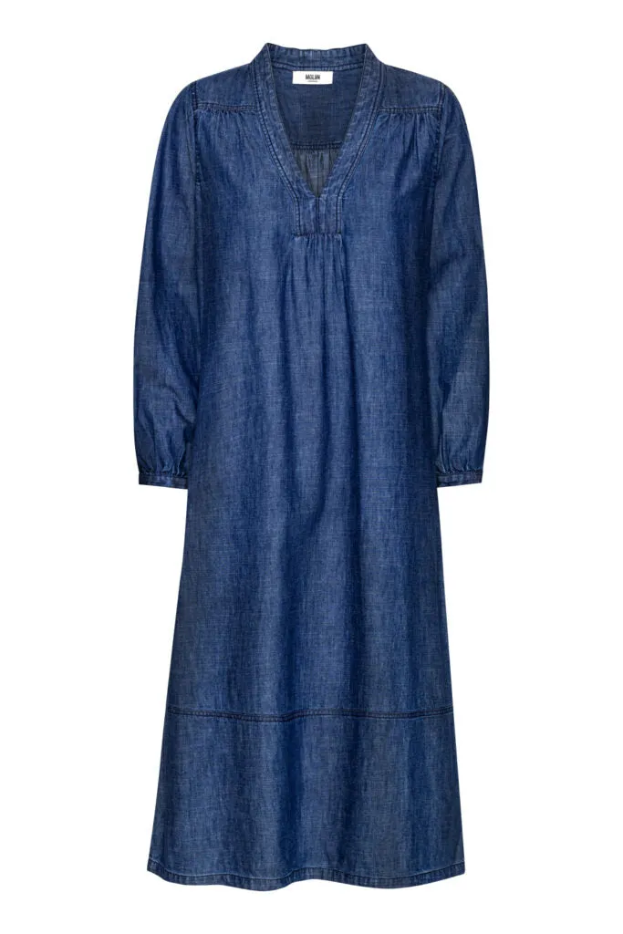 MOLIIN ALBERTA DENIM DRESS BEACON BLUE