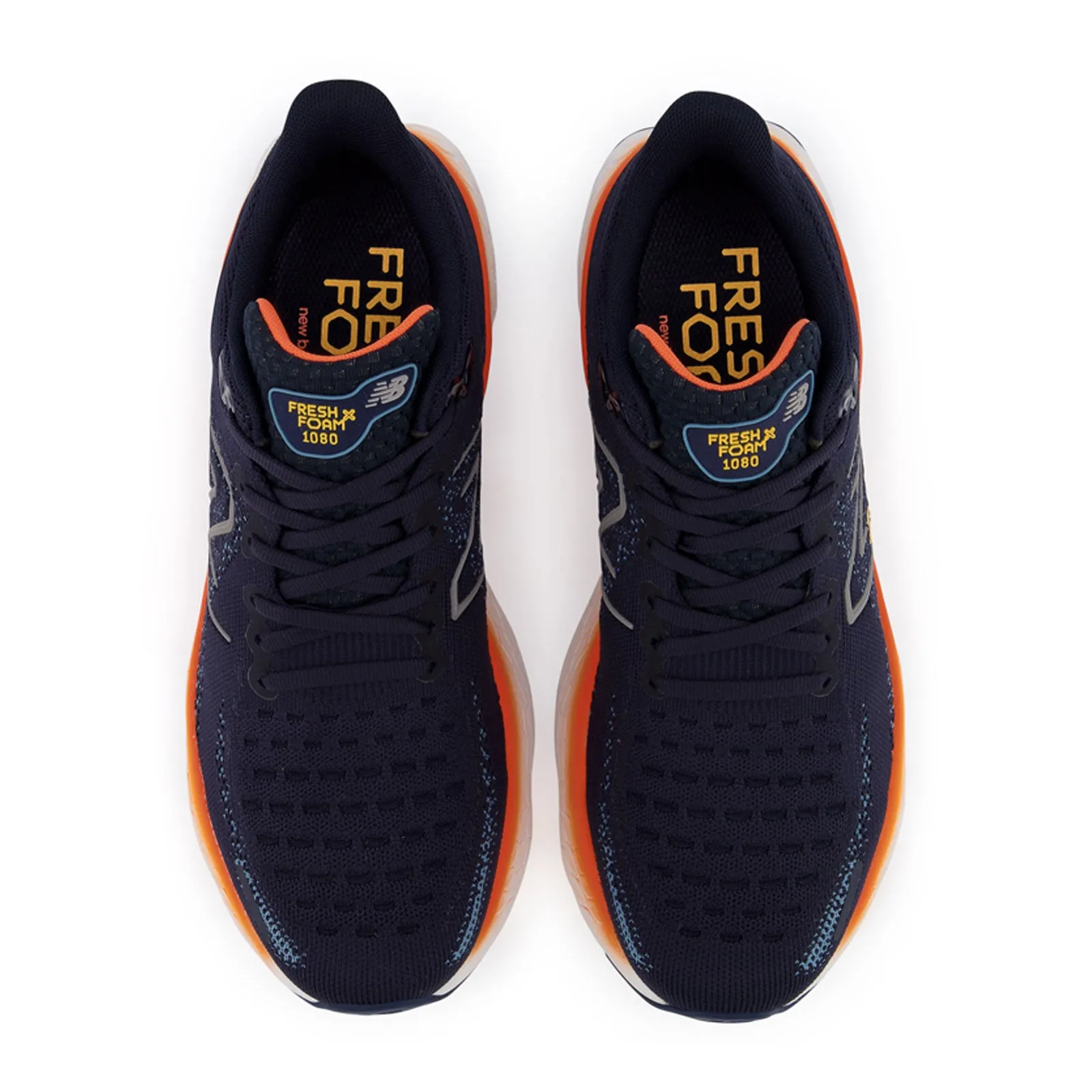 New Balance Fresh Foam X 1080 v12 Running Shoe (Men) - Eclipse/Vibrant Orange/Spring Tide/Natural Indigo