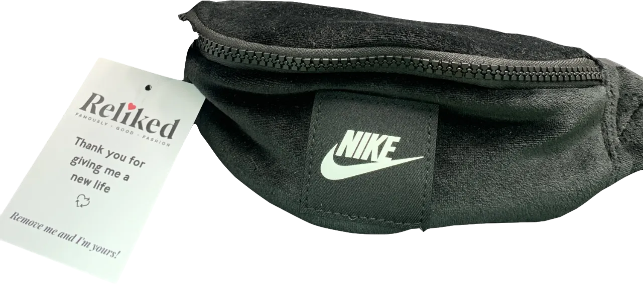 Nike Black Velour Hip Hop Bumbag One Size