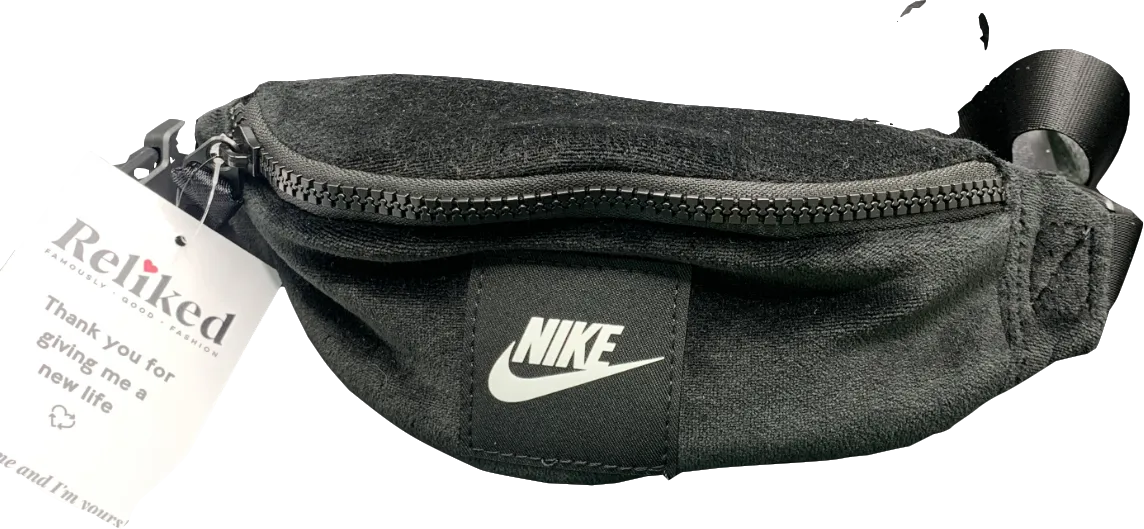 Nike Black Velour Hip Hop Bumbag One Size