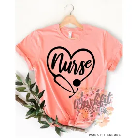 Nurse - Heart NURSE tee